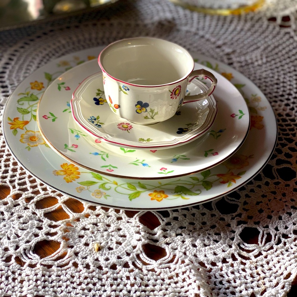 Mad Hatter inspired whimsical tea place setting.